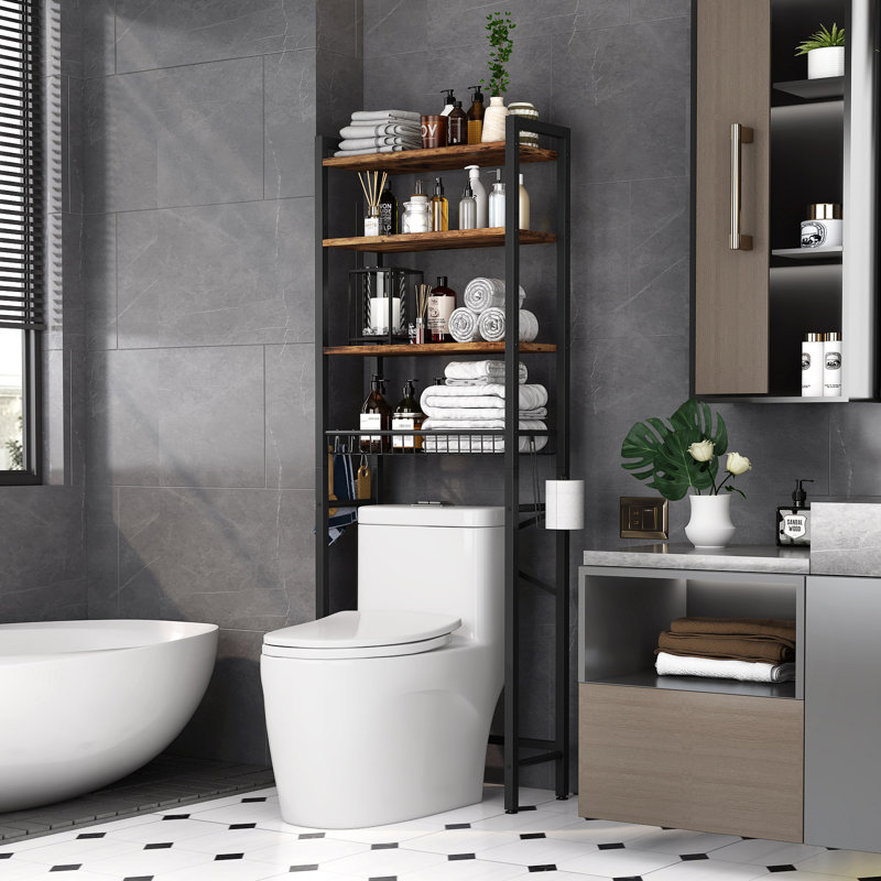Agassiz Metal Adjustable Freestanding Over The Toilet Storage 17 Stories Finish White